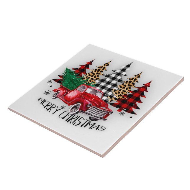 God jul lastbil och träd kakelplatta (Sidan)