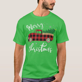 God jul Lastbil Träd Red Julafton Pajama För manar T Shirt