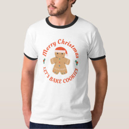 God jul Låt oss Bake Cookies Pepparkaksgubbe T Shirt