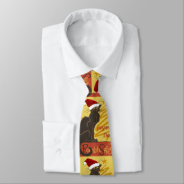 God Jul Le Chat Noir Med Stilisad Guldträd Slips