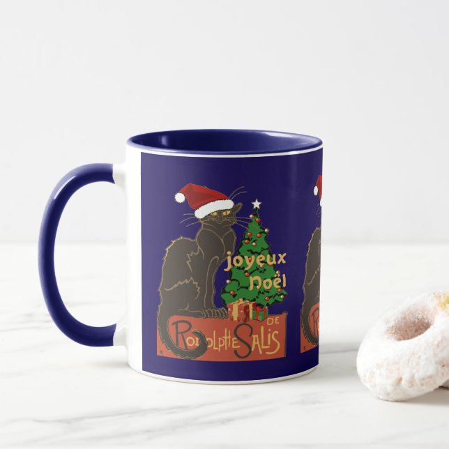 God Jul Le Chat Noir Parodi Med Julgran Mugg (Med munk)