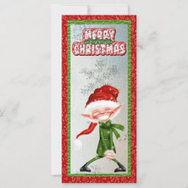 God jul-leende Elf-platta kort