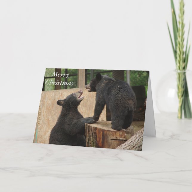 God jul - "lek av jakt" hälsningkort helgkort (Framsida)