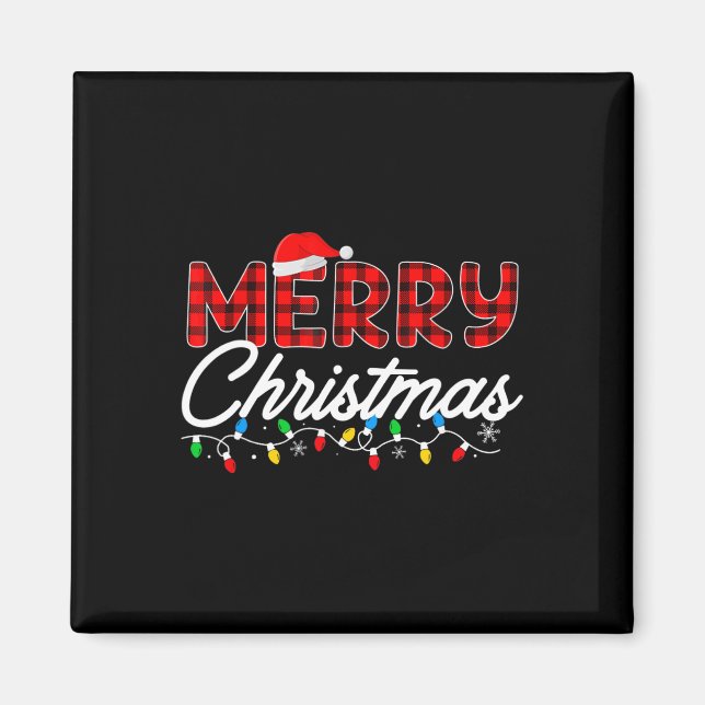 God jul Leopard Buffalo Red Play För manar Magnet (Framsidan)