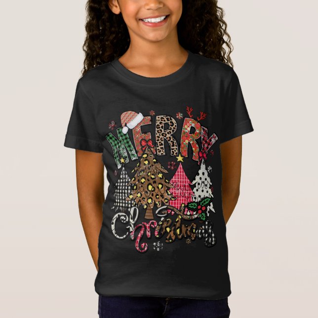 God jul Leopard Buffalo Red Play T Shirt (Framsida)