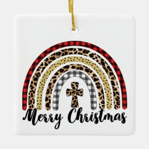 God jul Leopard Print Kor Julgransprydnad Keramik