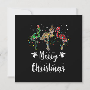 God Jul Leopard Röd Grön Rutig Flamingo Inbjudningar