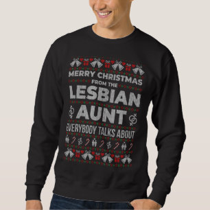 God jul Lesbisk Moster Ugly Sweater Julafton Lång Ärmad Tröja