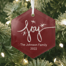 God Jul Lettering Snöflingor Glädje Glas O