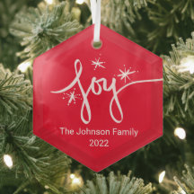 God Jul Lettering Snöflingor Glädje Glas O