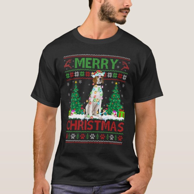 God jul Lighting Ugly English peinter Chri T Shirt (Framsida)