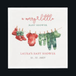 God jul, lilla babystövel Kön Neutral Pappersservett<br><div class="desc">God jul,  lilla babystölder Kön Neutral babyskena</div>