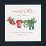 God jul, lilla babystövel Kön Neutral Pappersservett<br><div class="desc">God jul,  lilla babystölder Kön Neutral babyskena</div>