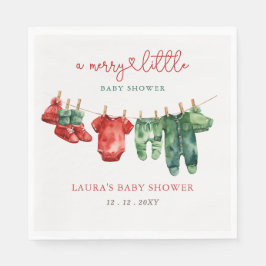 God jul, lilla babystövel Kön Neutral Pappersservett