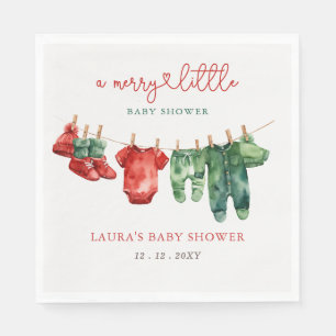 God jul, lilla babystövel Kön Neutral Pappersservett