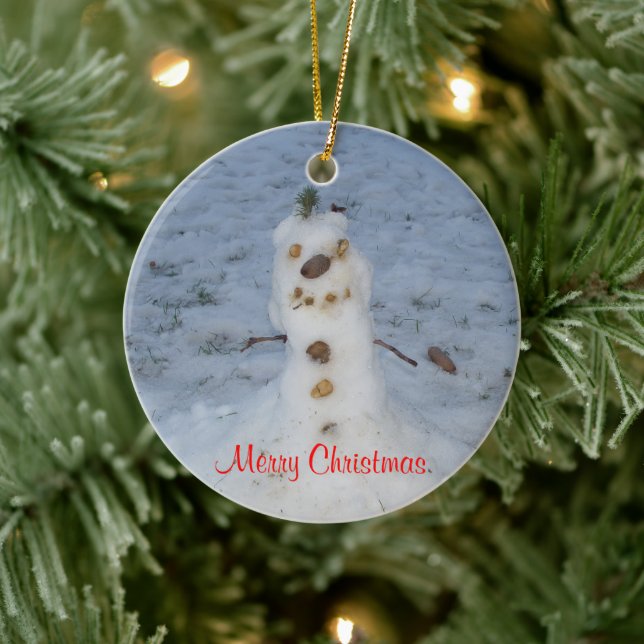 God Jul Lille Snömannen År Julgransprydnad Keramik (Träd)