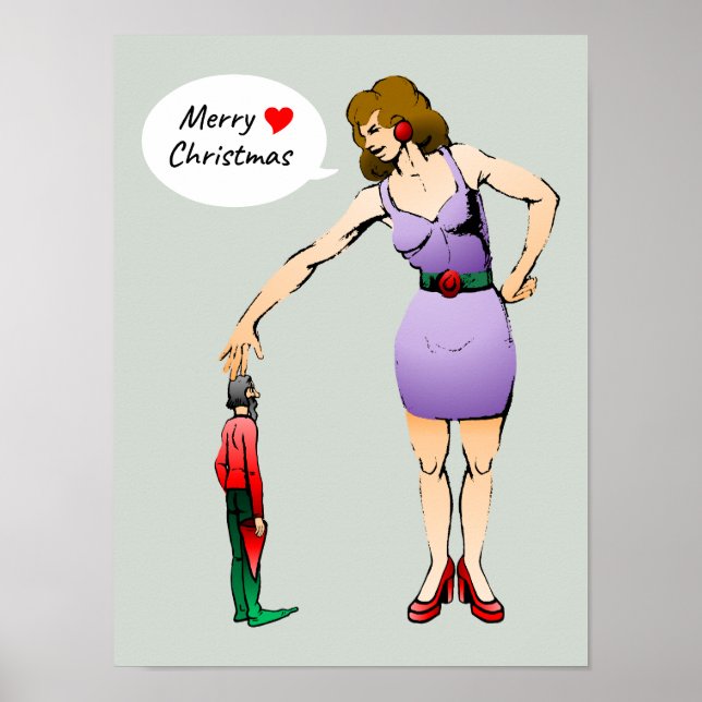 God Jul Lille Tomte Poster (Framsidan)