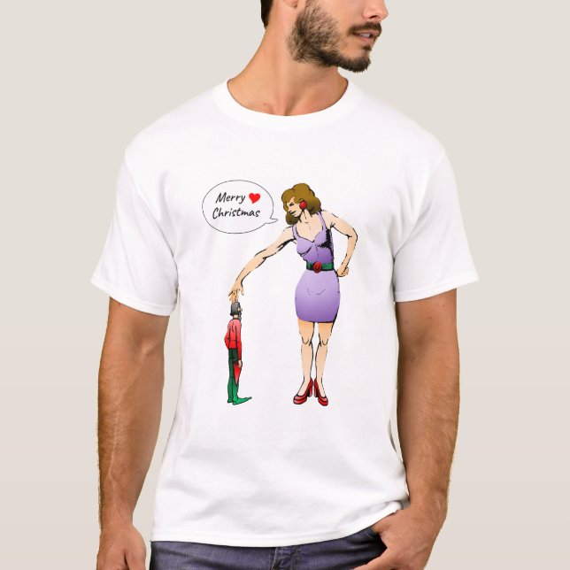 God Jul Lille Tomte T Shirt (Framsida)