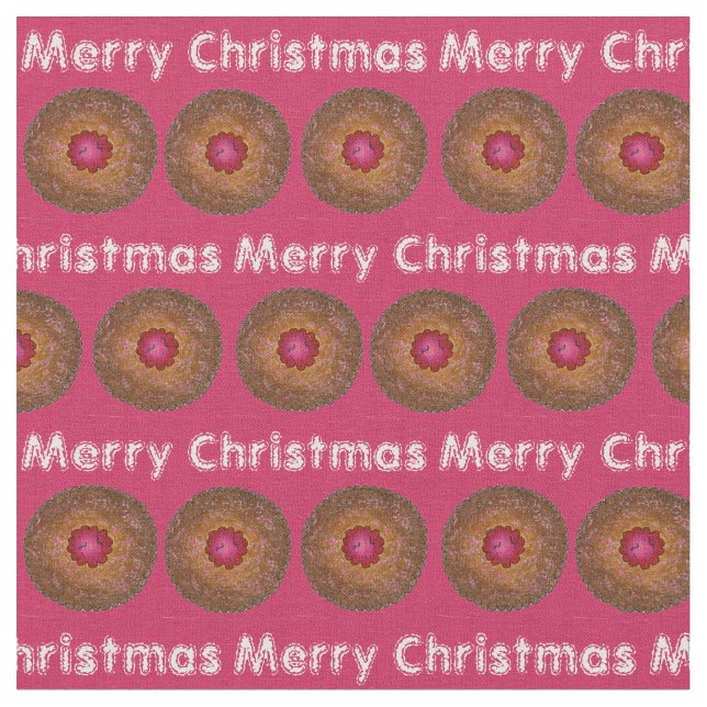 God jul Linzer Torte Cookie Helgdag Baking Tyg (Närbild)