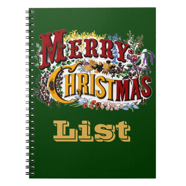 God jul lista - anteckningsbok (Framsidan)