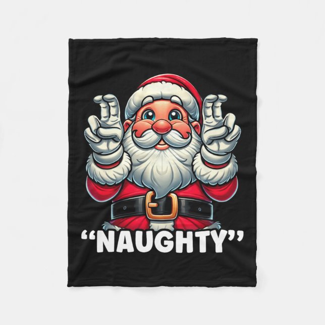 God jul-lista, Santa Naughty, fin jul Fleecefilt (Framsidan)
