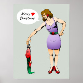 God jul Little Elf Poster