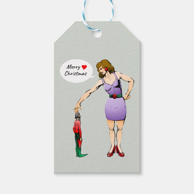 God jul Little Elf Presentetikett (Framsidan)