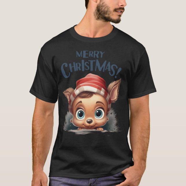 God jul Little Reindeer - jul Magic T Shirt (Framsida)