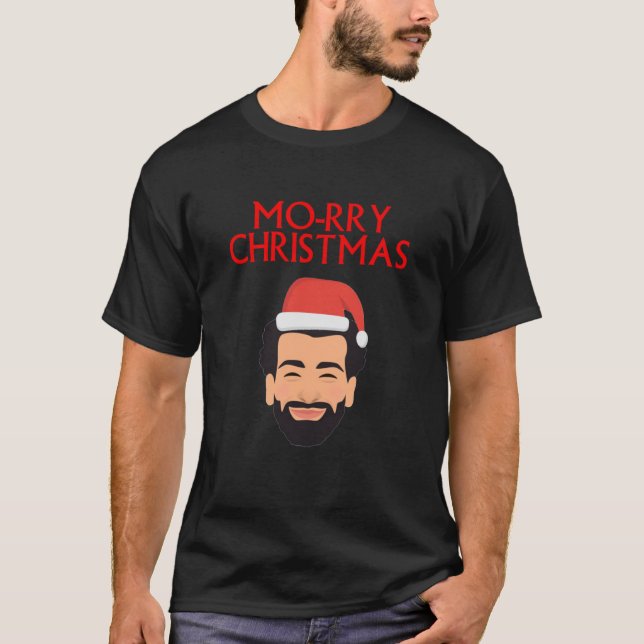 God jul Liverpool FC Mo Salah T Shirt (Framsida)