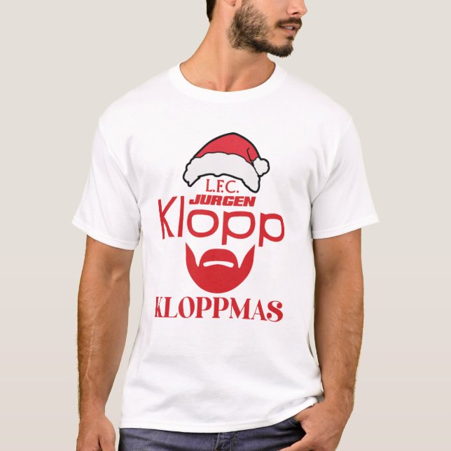 God jul liverpool,Merry Kloppmas Jurgen T Shirt (Framsida)
