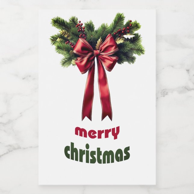 God jul Livsmedelsmärke Mat Etikett (Singel etikett)