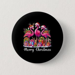 God jul Ljus Flamingo Santa Hat Snö Xma Knapp