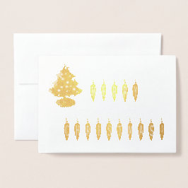 God jul Ljus Font, Träd, Verse, ZAtoZ Folierat Kort