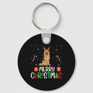 God jul Ljus German Shepherd Hund Reindee Nyckelring