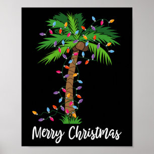 God jul Ljus Handflatan Träd Beach Julafton Pajama Poster