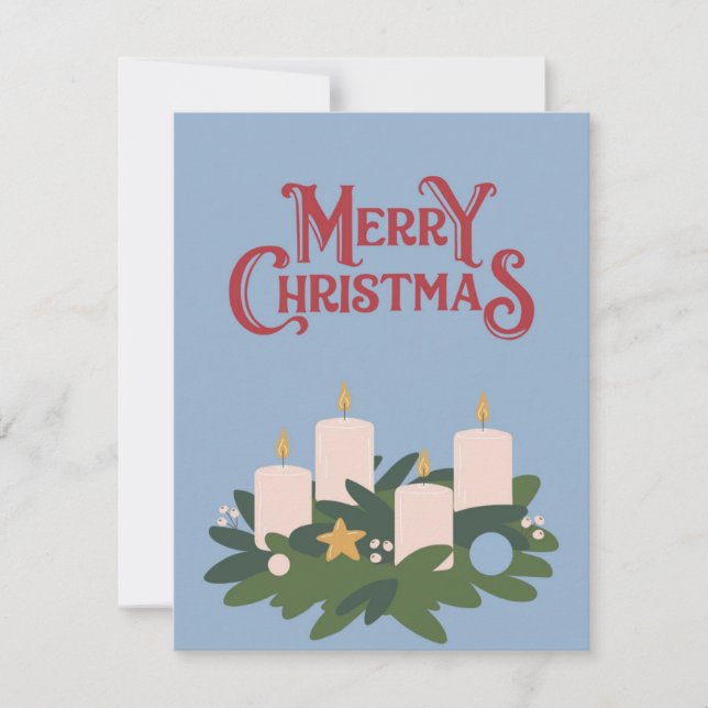 God jul ljus julkort (Framsida)