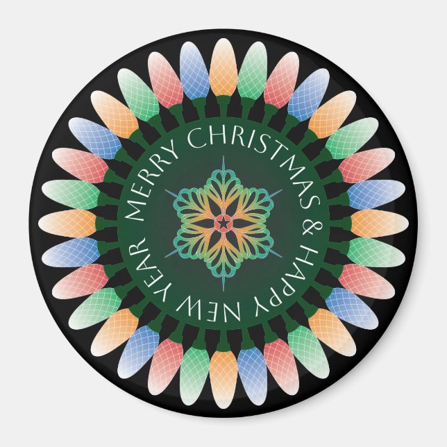 God jul Ljus Magnet (Framsidan)