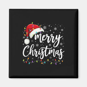 God jul Ljus Red Santa Hat Julafton Familj M Magnet