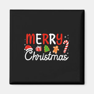 God jul Ljus Santa Hat Julafton Family Manar W Magnet
