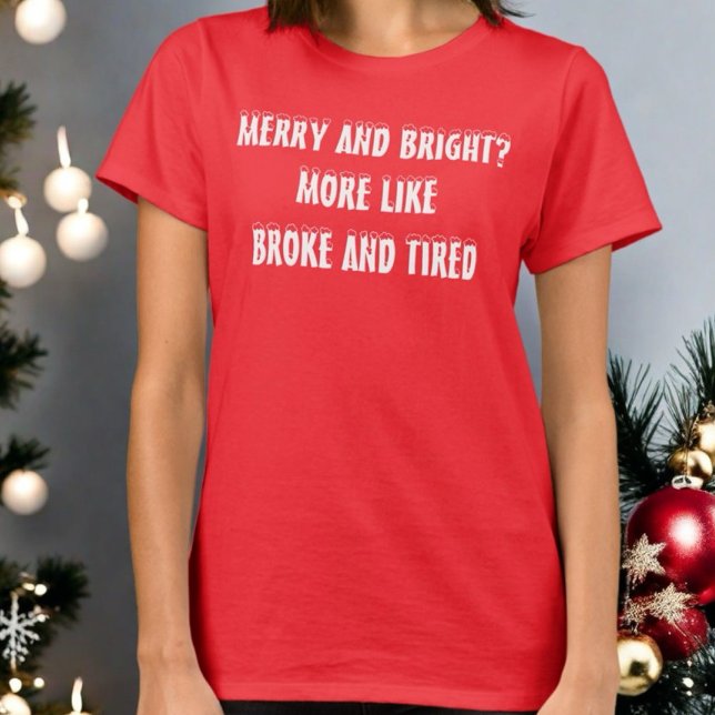 God jul Ljusklustig typografi, monogram T Shirt (Skapare uppladdad)
