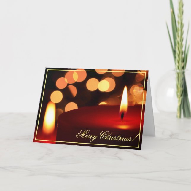 God jul Ljusstake Julkort Helgkort (Framsida)