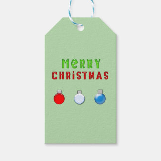 God jul ljust grönt presentetikett