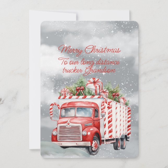 God jul Long Avstånd Trucker Grandson (Framsida)
