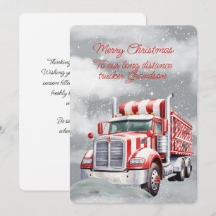 God jul Long Avstånd Trucker Grandson
