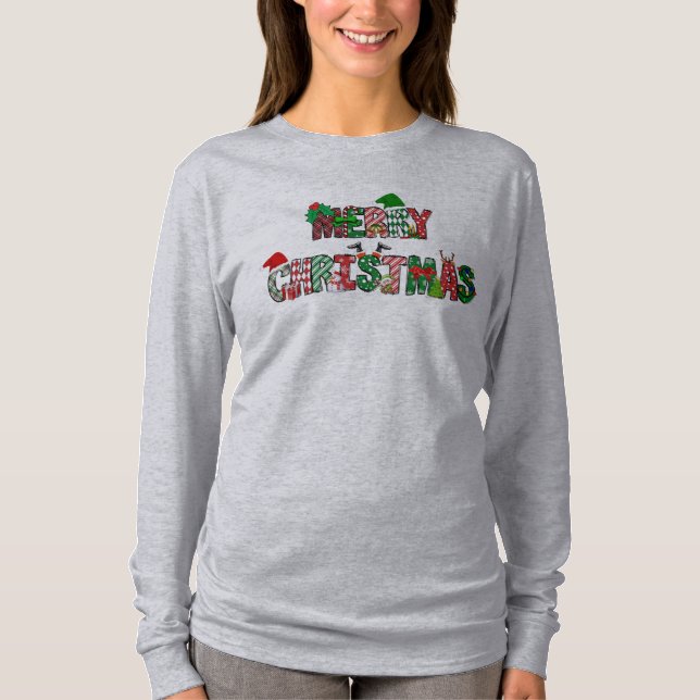 God jul Long-sleeve T-Shirt (Framsida)