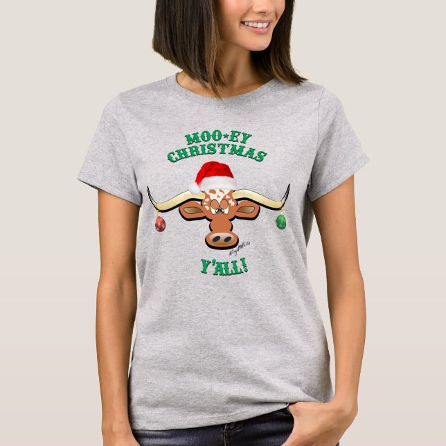 God jul, Longhorn Steer T Shirt (Framsida)