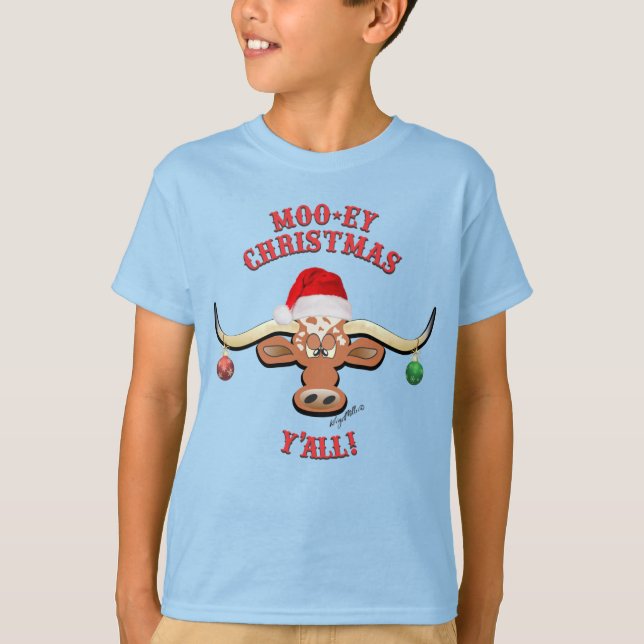 God jul, Longhorn Steer T Shirt (Framsida)