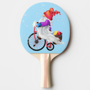 god jul - Lönnblomma med bike och gåvor Pingisracket