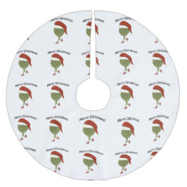 God jul! Löpande kronärtskocka Julgransmatta Borstad Polyester
