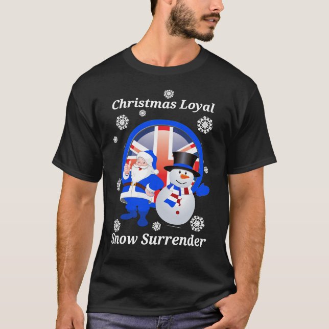 God jul Loyal Snö Surrender Classic T-Shirt (Framsida)